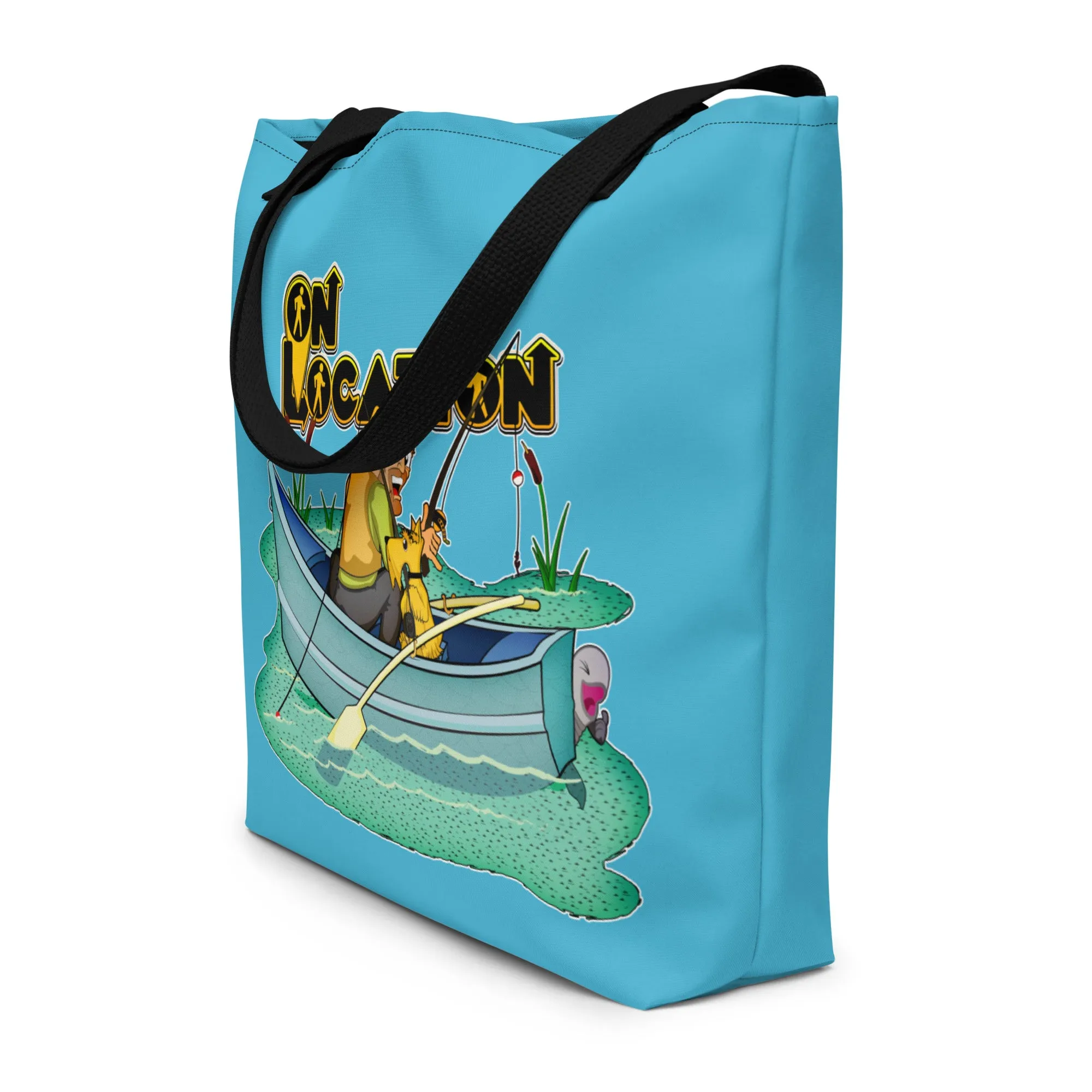 Fishing Beach Bag (river blue)