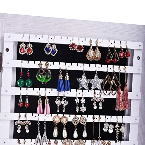 Floor Mirror Rectangle with Jewelry Armoire Organizer