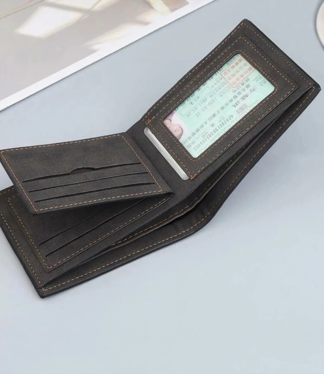 Fold Over Black Wallet