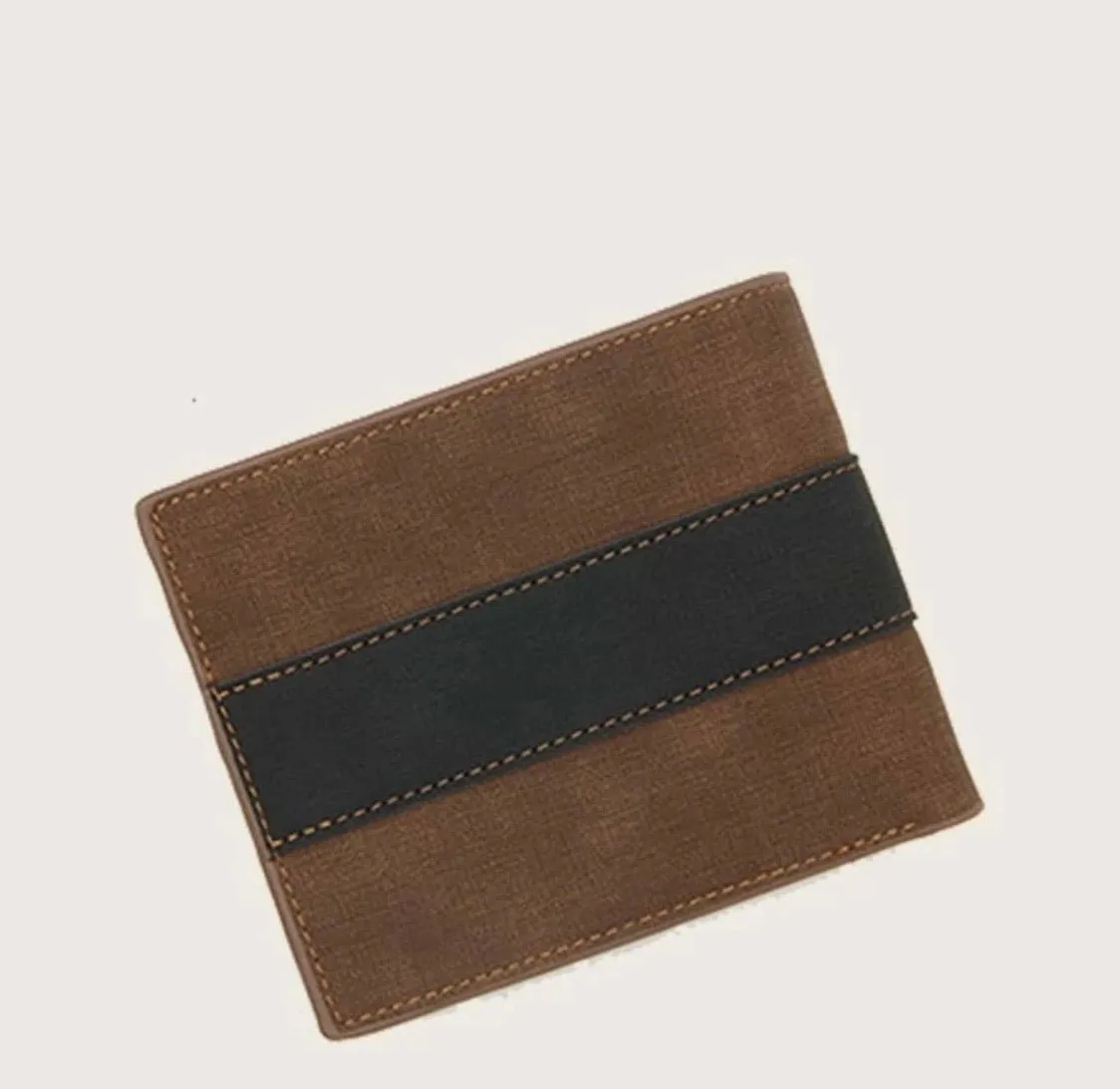 Fold Over Brown Wallet