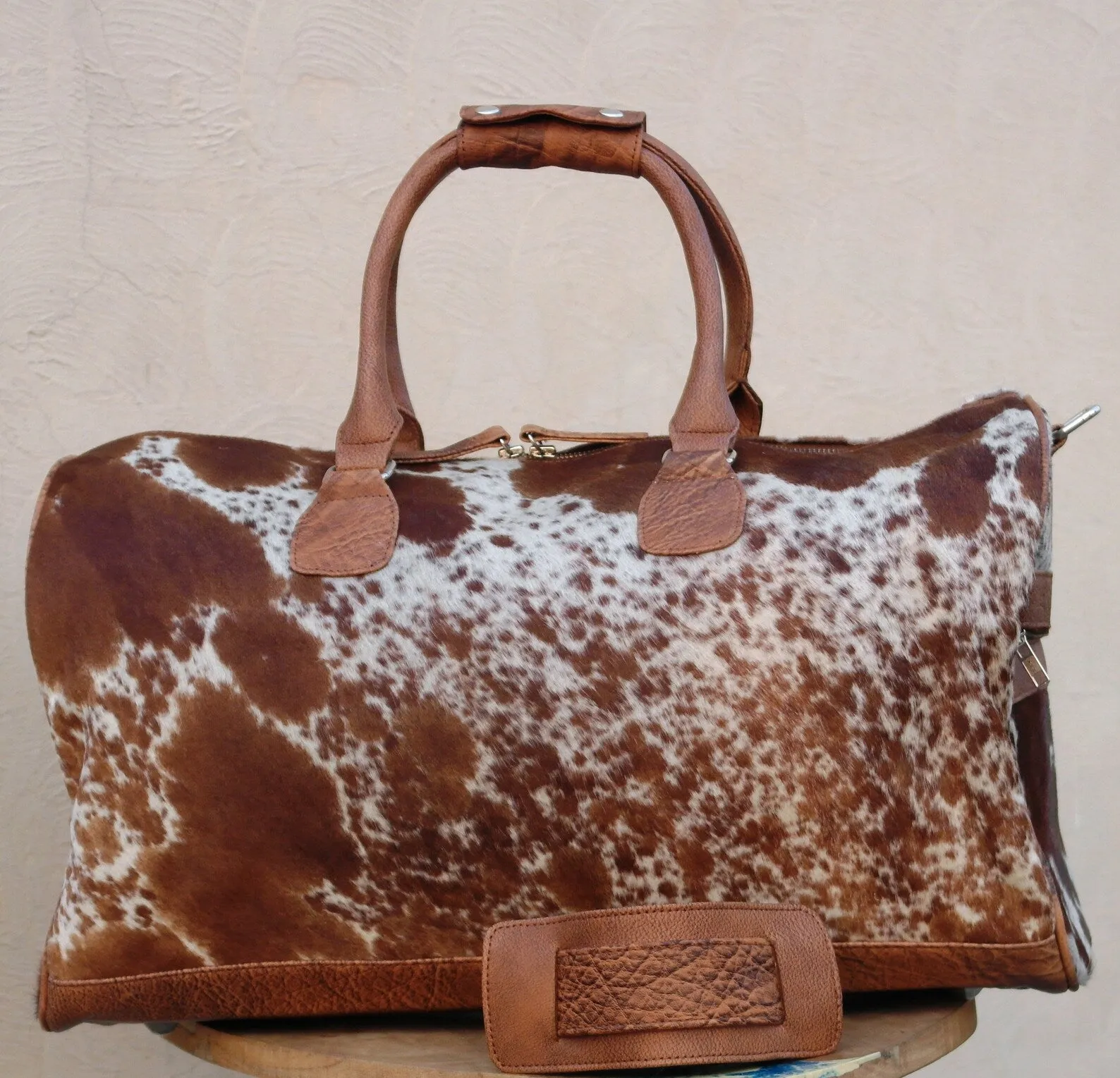 Genuine Cowhide Gym Travel Duffle Bag