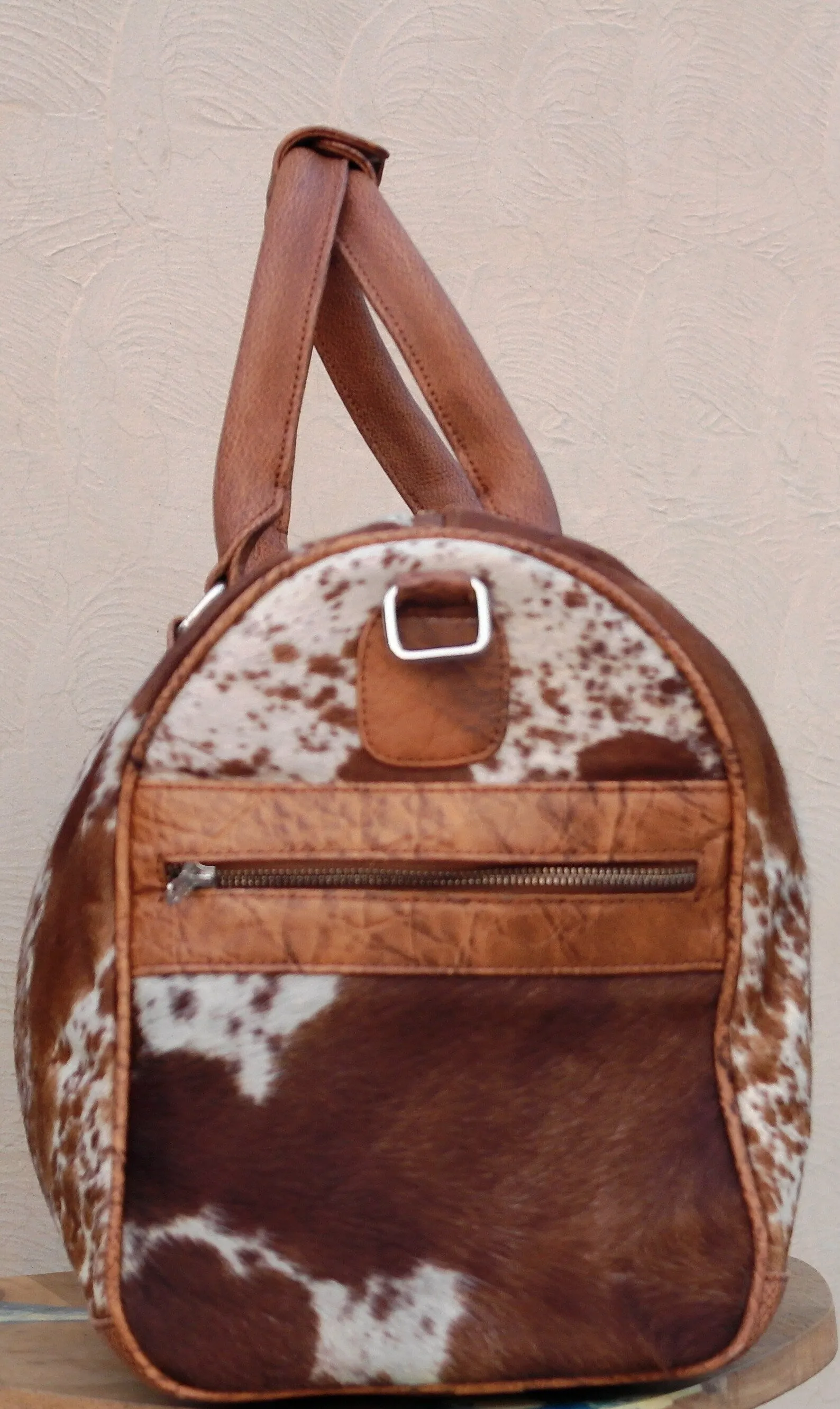 Genuine Cowhide Gym Travel Duffle Bag