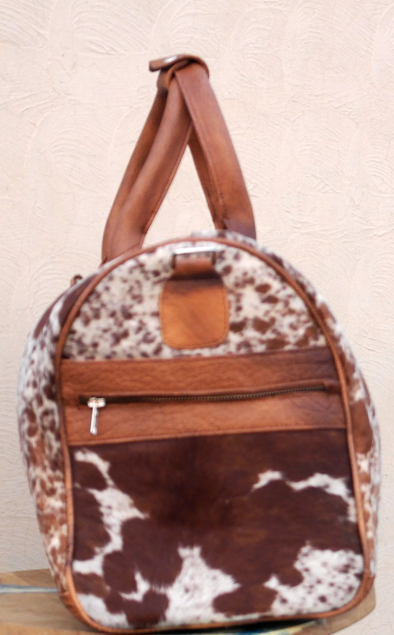 Genuine Cowhide Gym Travel Duffle Bag