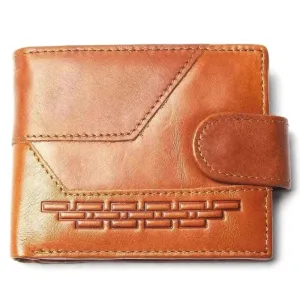 Genuine Leather Coin Purse | Men's Geometric Mosaic Wallet - MCW003