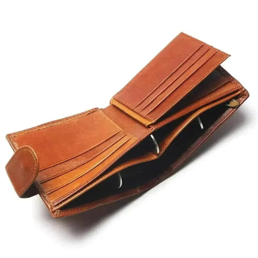 Genuine Leather Coin Purse | Men's Geometric Mosaic Wallet - MCW003