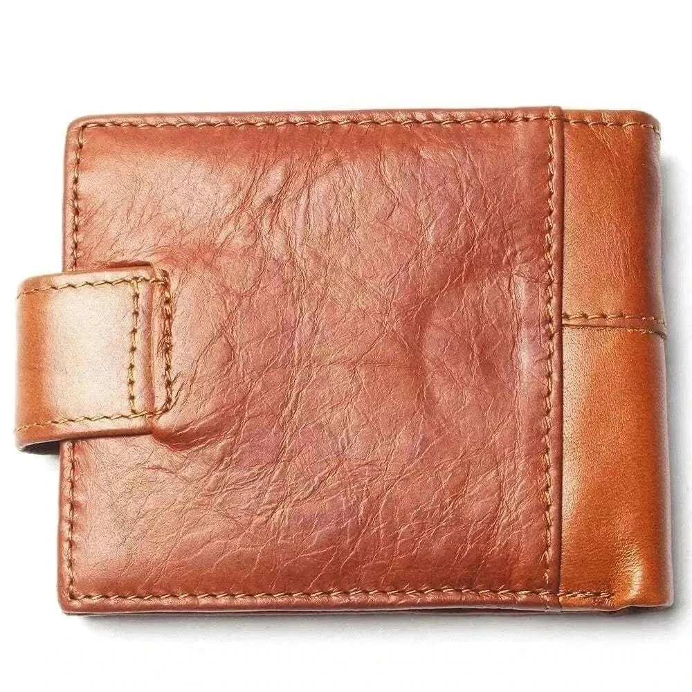 Genuine Leather Coin Purse | Men's Geometric Mosaic Wallet - MCW003