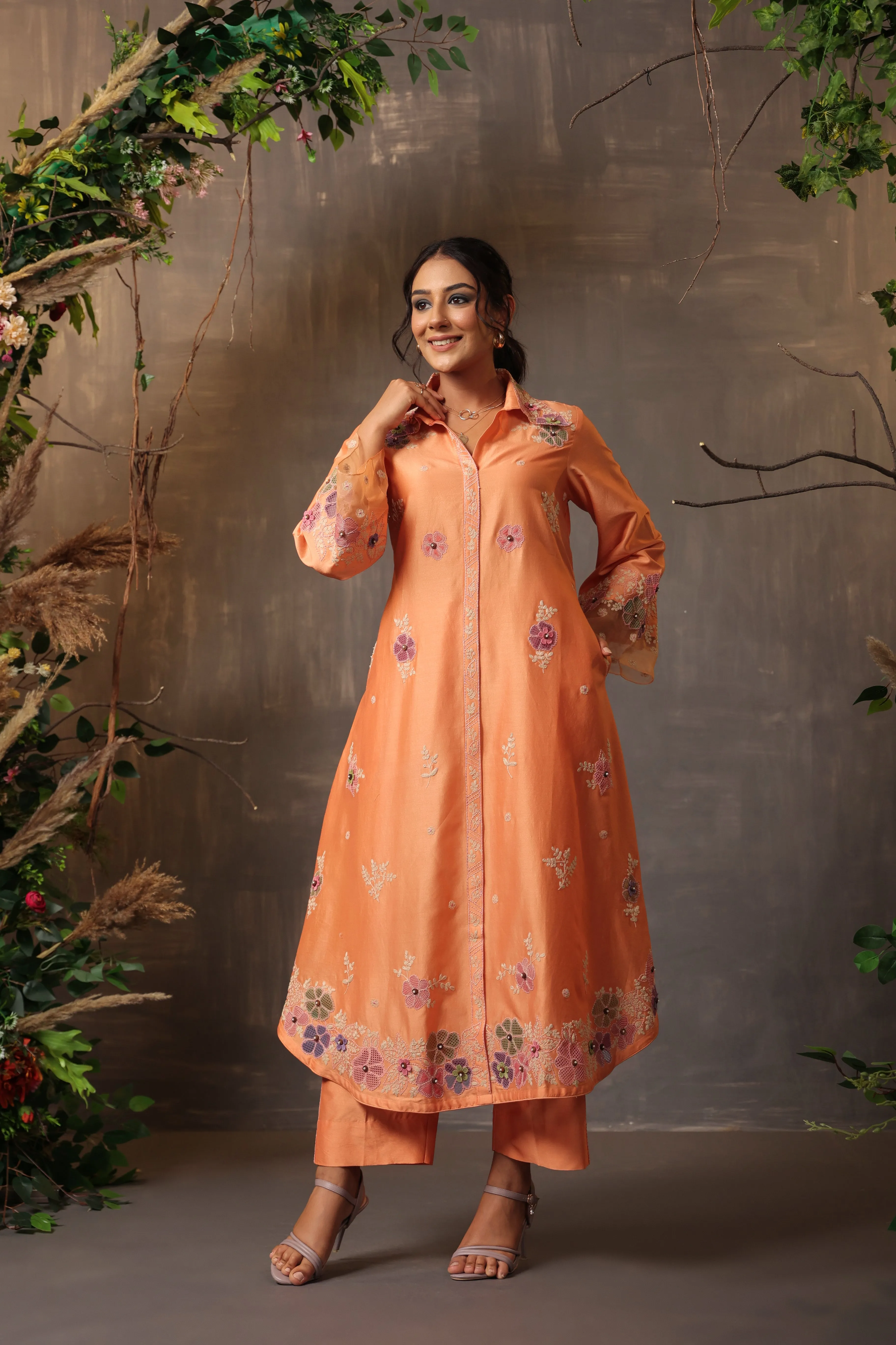 Gulshan Long Co-ord Peach