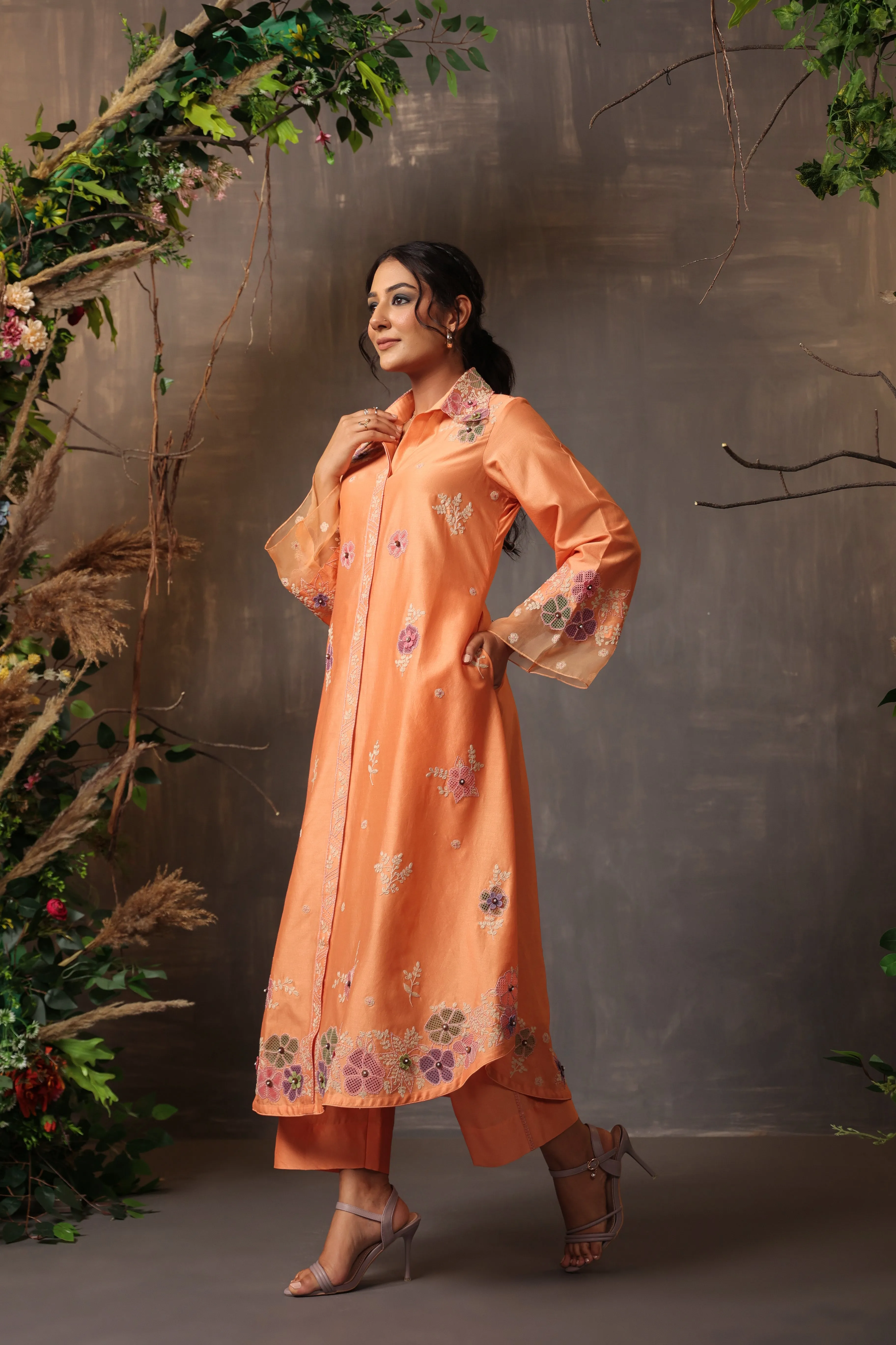 Gulshan Long Co-ord Peach