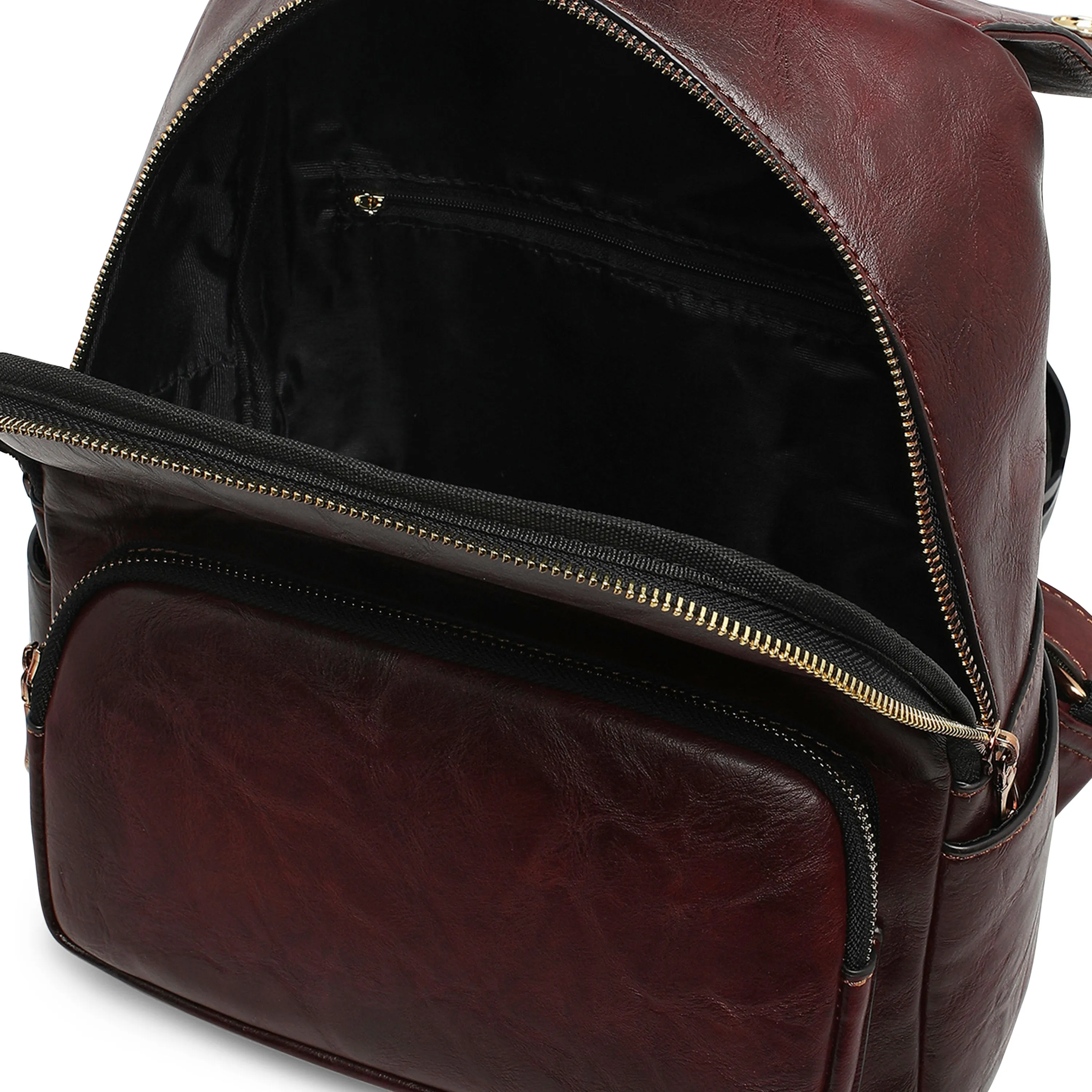 Halo Women's Genuine Leather Backpack - Wine