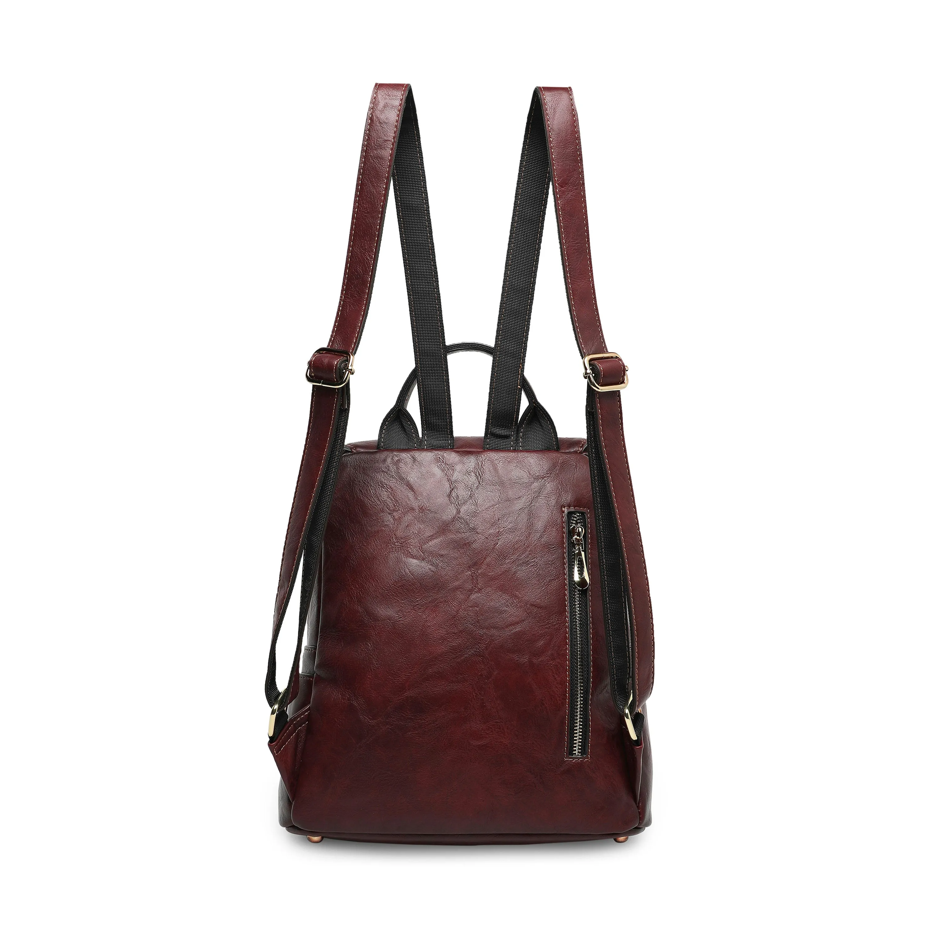 Halo Women's Genuine Leather Backpack - Wine