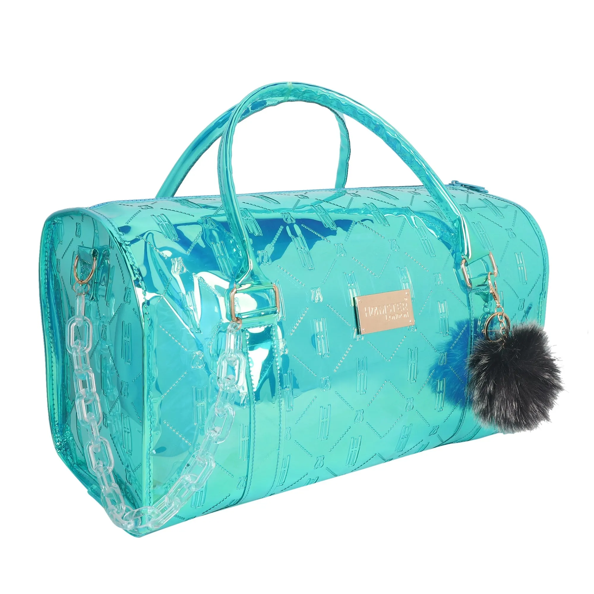 Hamster London Raver Duffle Bag  Aqua Large Personalization