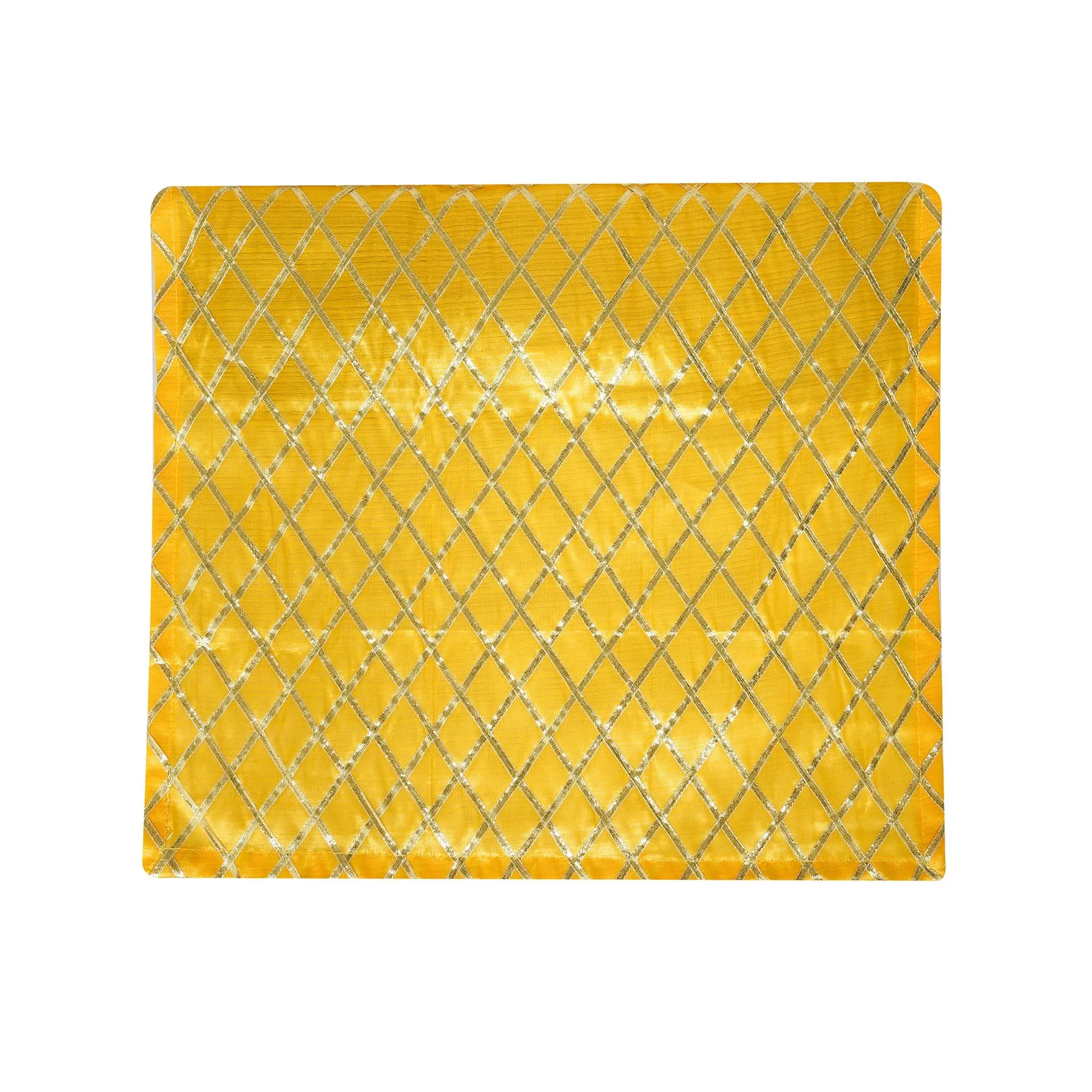 Heart Home Saree Cover | Clothes Storage Bag | Single Packing Saree with Zip Closure | Wardrobe Organizer | Cloth Stoarge Organizer | Check Jama-Design | Pack of 6 | Yellow