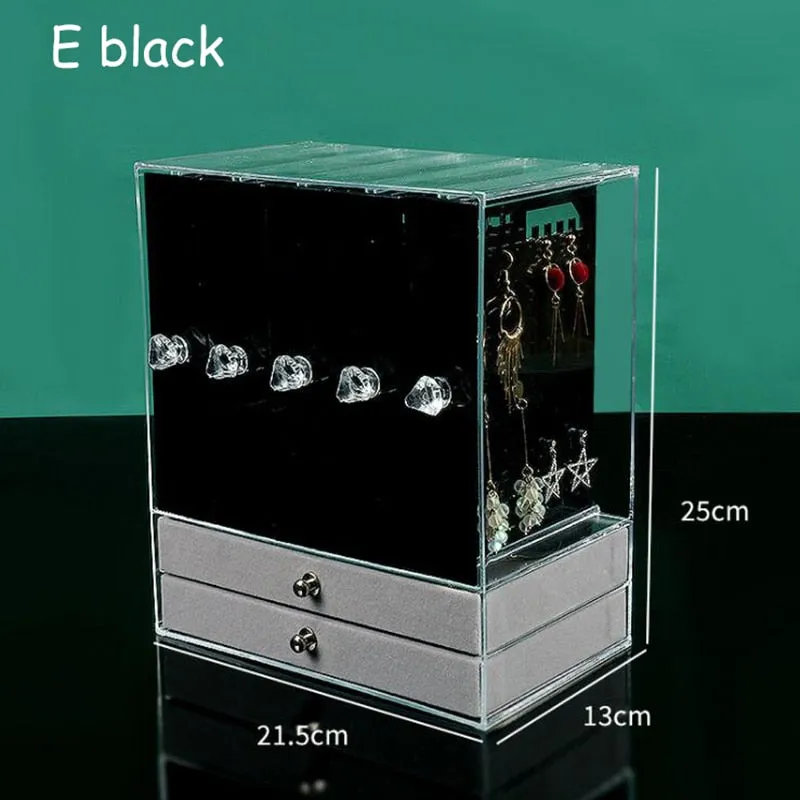 High Capacity Jewelry Organizer Storage Box Earrings Storage Organizer Earring Holder Dustproof Jewelry Stand Rack Display