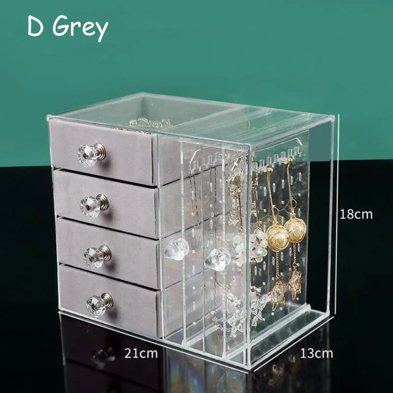 High Capacity Jewelry Organizer Storage Box Earrings Storage Organizer Earring Holder Dustproof Jewelry Stand Rack Display