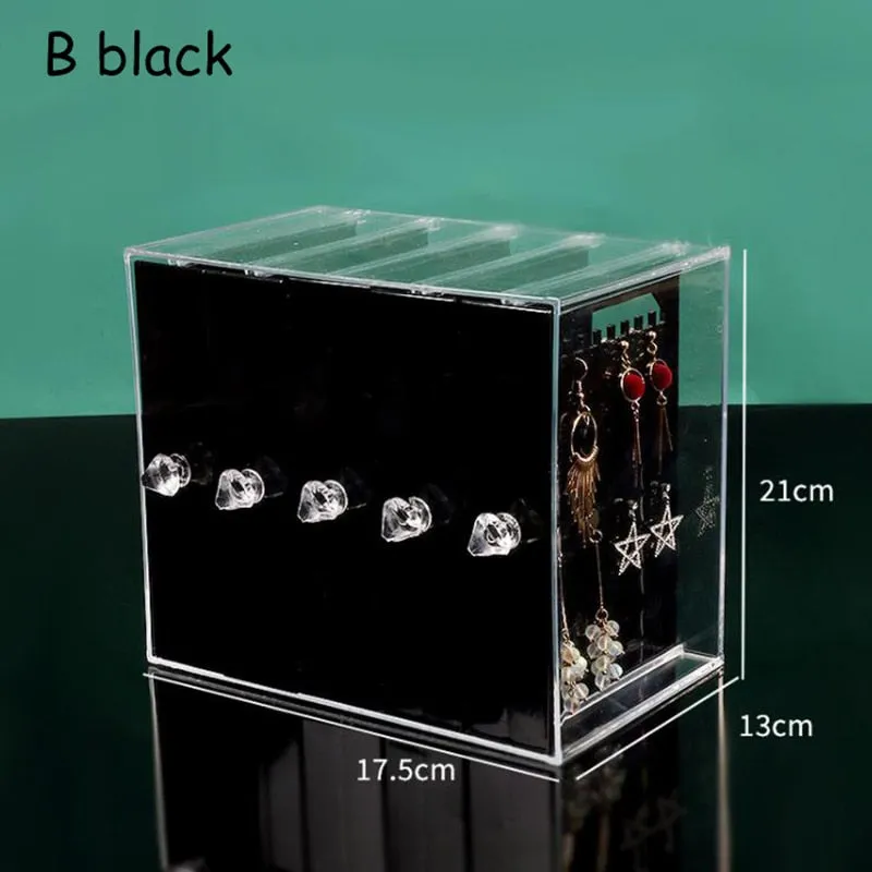 High Capacity Jewelry Organizer Storage Box Earrings Storage Organizer Earring Holder Dustproof Jewelry Stand Rack Display