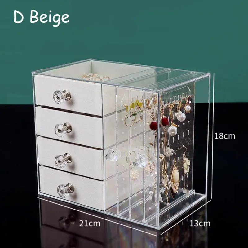 High Capacity Jewelry Organizer Storage Box Earrings Storage Organizer Earring Holder Dustproof Jewelry Stand Rack Display