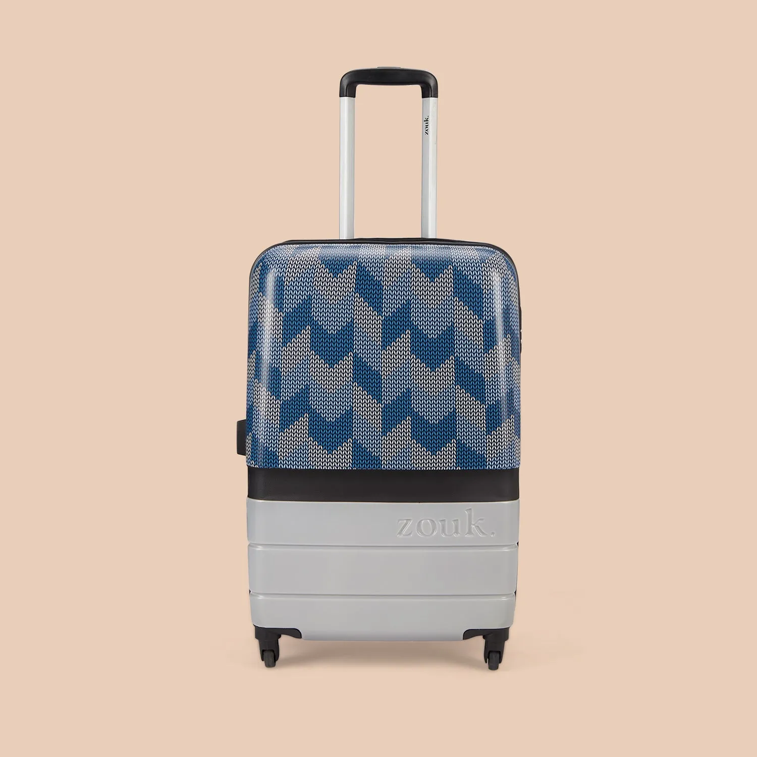 Himachal Chevron Grey Raahi Trolley Bag