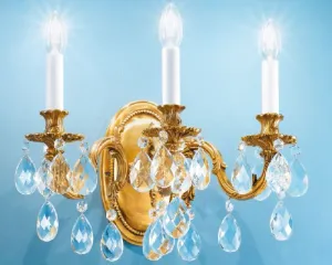 Italian Wall Sconce With Bohemian Crystals