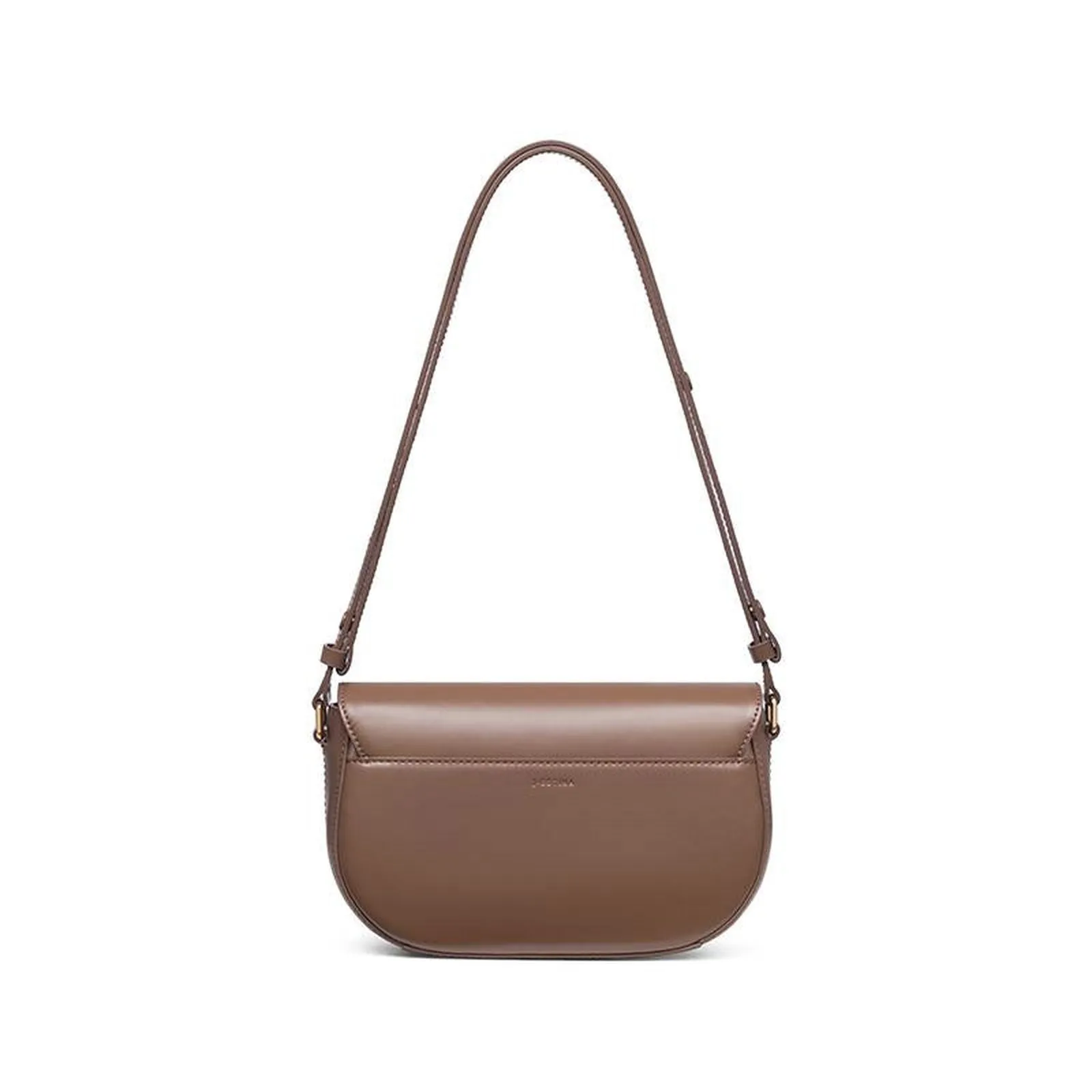 J.ESTINA Classic Leather Bag HAZEL SM Brown Shoulder JHNCHE3BS800BR010 Crossbody Bag with Adjustable Length Strap