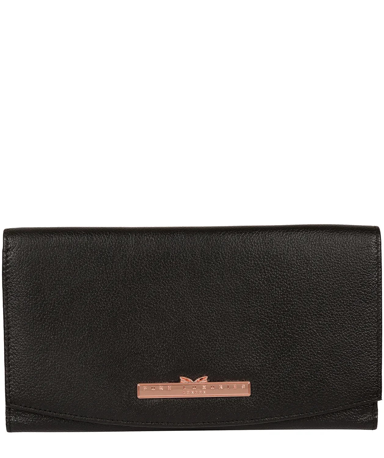 'Lark' Black Leather Purse