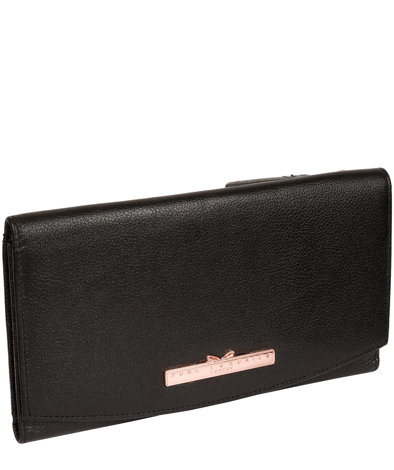 'Lark' Black Leather Purse