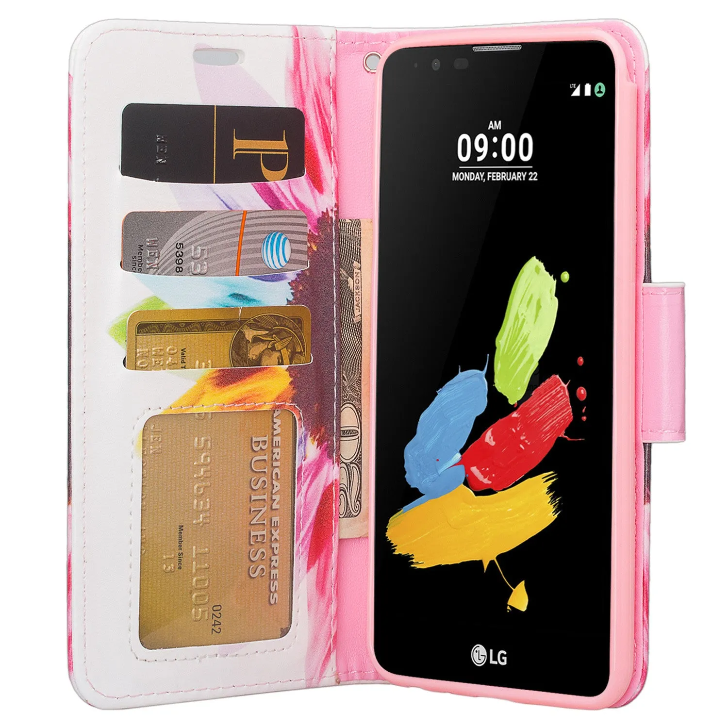 LG Stylo 3 Case, LG Stylo 3 Plus Wallet Case, Wrist Strap Magnetic Fold [Kickstand] Slim Pu Leather Wallet Case with ID & Card Slots for Stylo 3 / Stylo 3 Plus - Vivid Sunflower