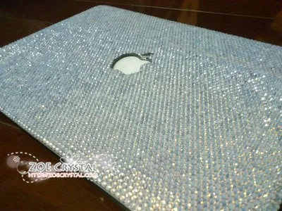 MACBOOK Case / Cover in OPAL WHITE Crystals Rhinestones (Air /Pro) Celeb Kylie Jenner Kim Kardashian Luxurious