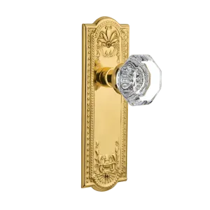 Meadows Long Plate with Waldorf Knob in Unlacquered Brass