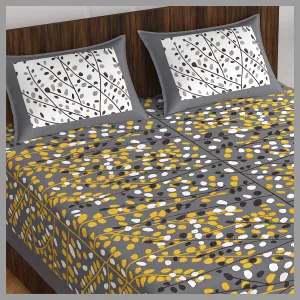 Meejoya Cotton Rajasthani Jaipuri Traditional King Size Double Bed Bedsheet with 2 Pillow Covers - Jaipuri_155