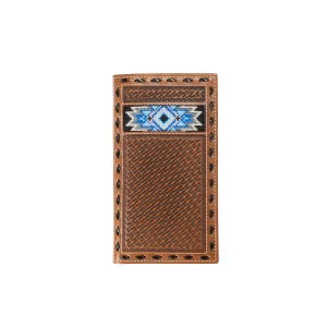 MENS 3D RODEO WALLET - BLUE DIAMOND INLAY