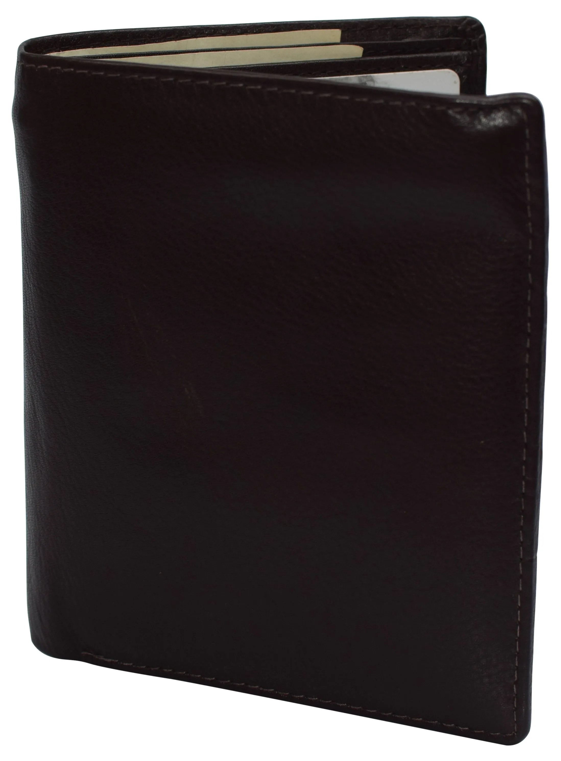 Men's Slim Hipster Bifold Genuine Leather RFID Blocking Wallet 632502