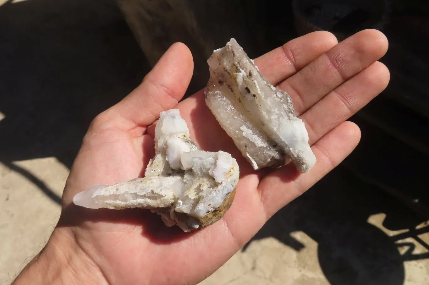 Natural Drusy Quartz Coated Calcite Pseudomorph Specimens x 12 From Alberts Mountain, Lesotho