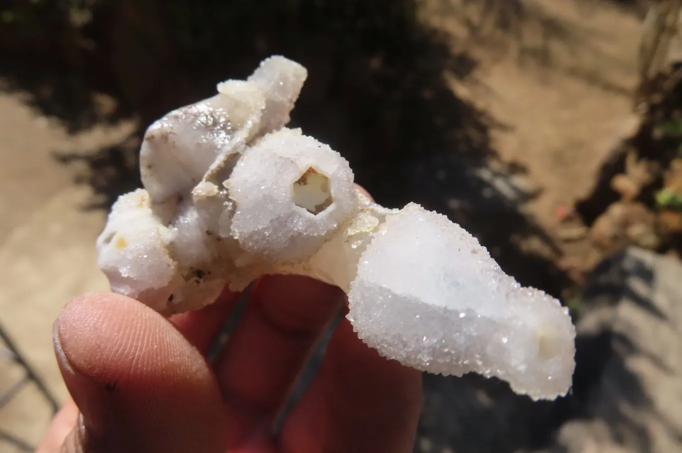 Natural Drusy Quartz Coated Calcite Pseudomorph Specimens x 12 From Alberts Mountain, Lesotho