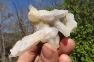 Natural Drusy Quartz Coated Calcite Pseudomorph Specimens x 12 From Alberts Mountain, Lesotho