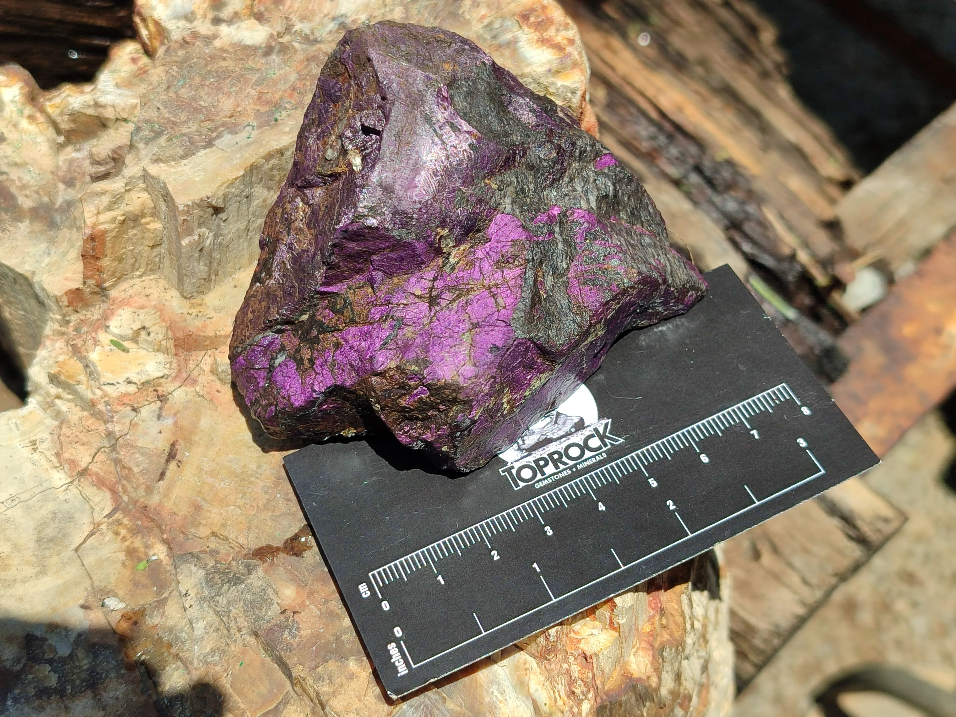 Natural Metallic Purpurite Cobbed Specimens x 8 From Erongo, Namibia