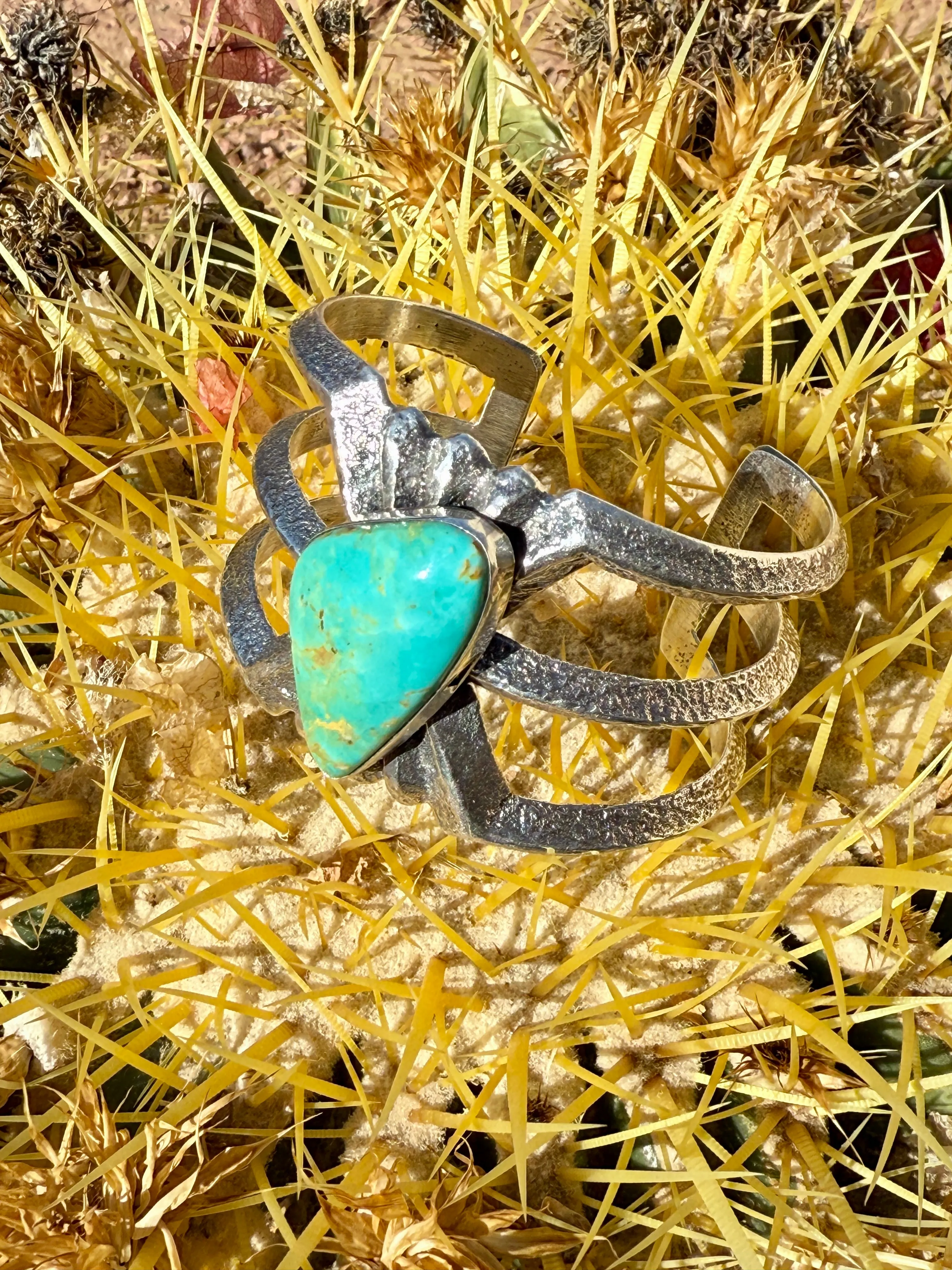 Navajo Silver Royston Turquoise Cuff One of a Kind