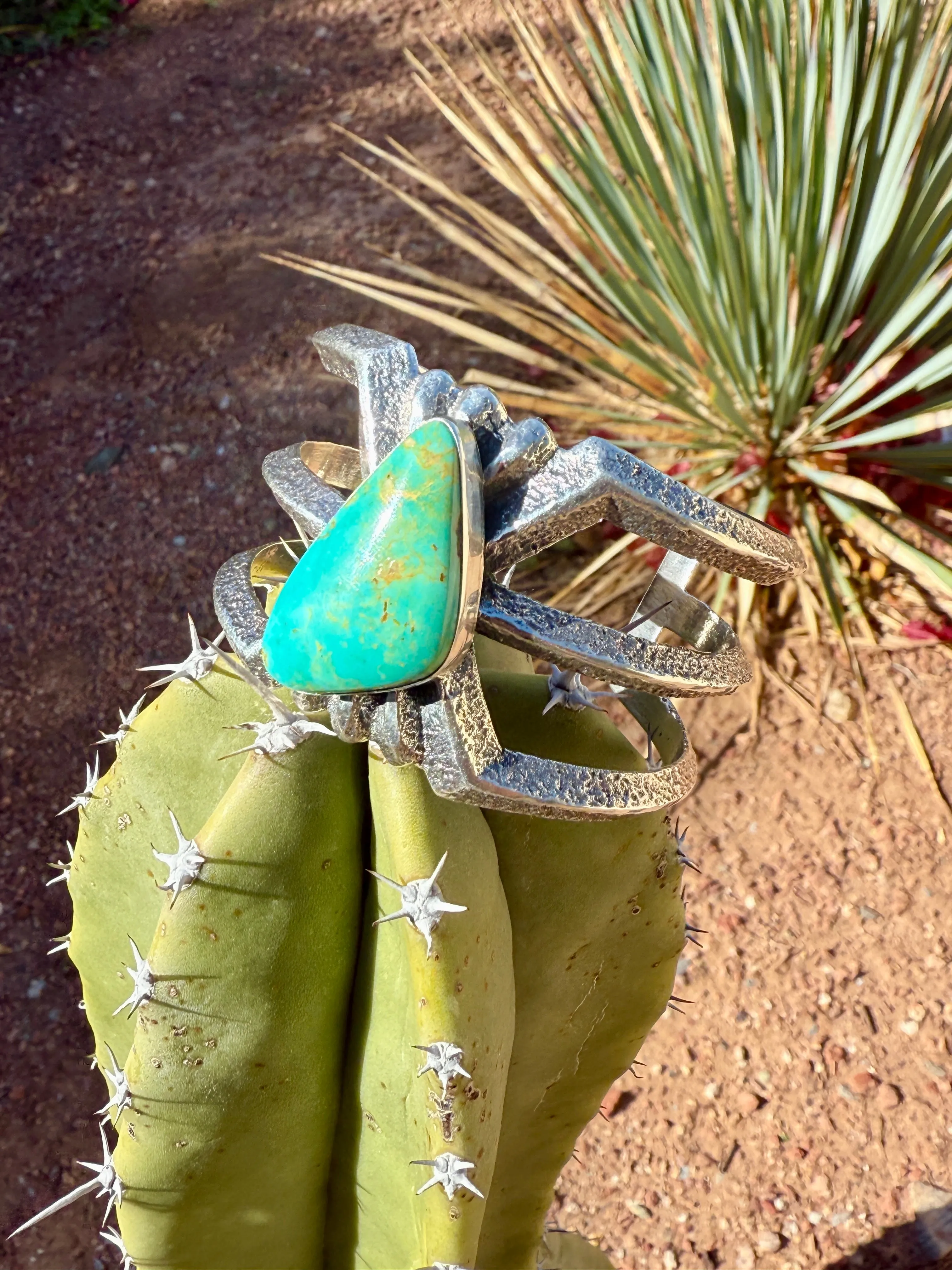 Navajo Silver Royston Turquoise Cuff One of a Kind