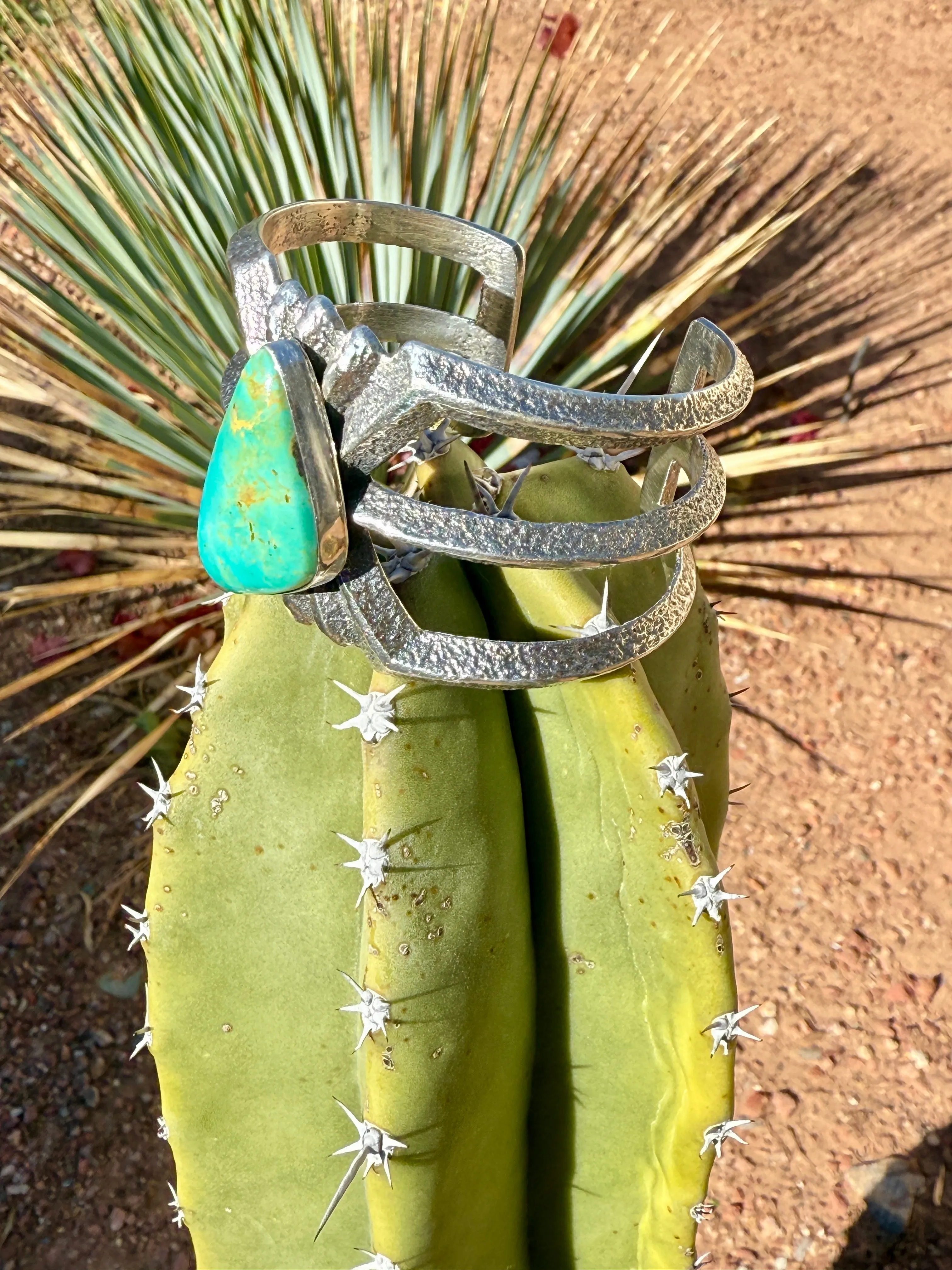 Navajo Silver Royston Turquoise Cuff One of a Kind