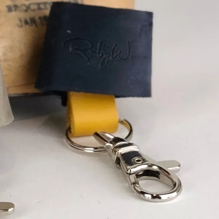 Never Lost Leather Keyring