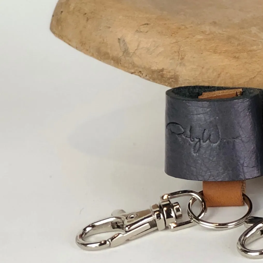 Never Lost Leather Keyring