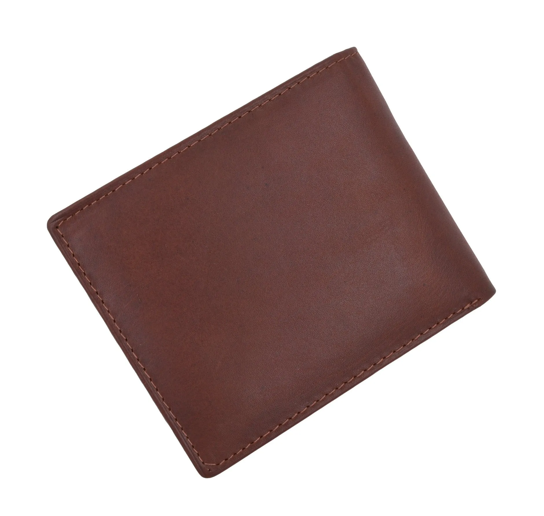 New Cavelio Multi Capacity Middle Flap ID Card Holder Bifold Wallet High Quality Genuine Leather 730052