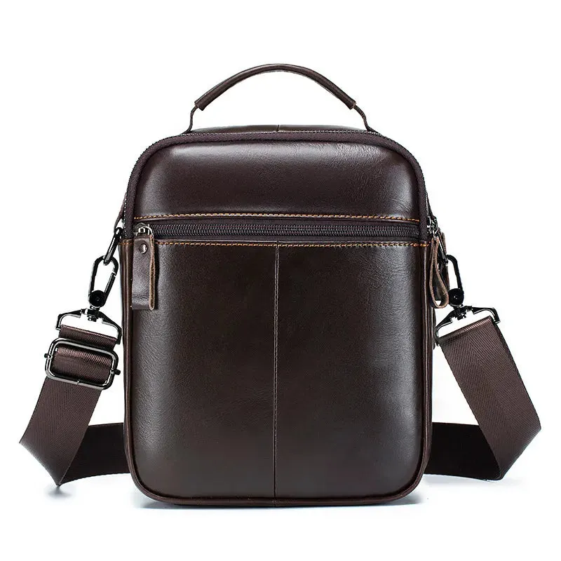 New Leisure Shoulder Bag for Men: Original Handbag with 100% Cowhide, Luxury Design, and Crossbody Messenger Style