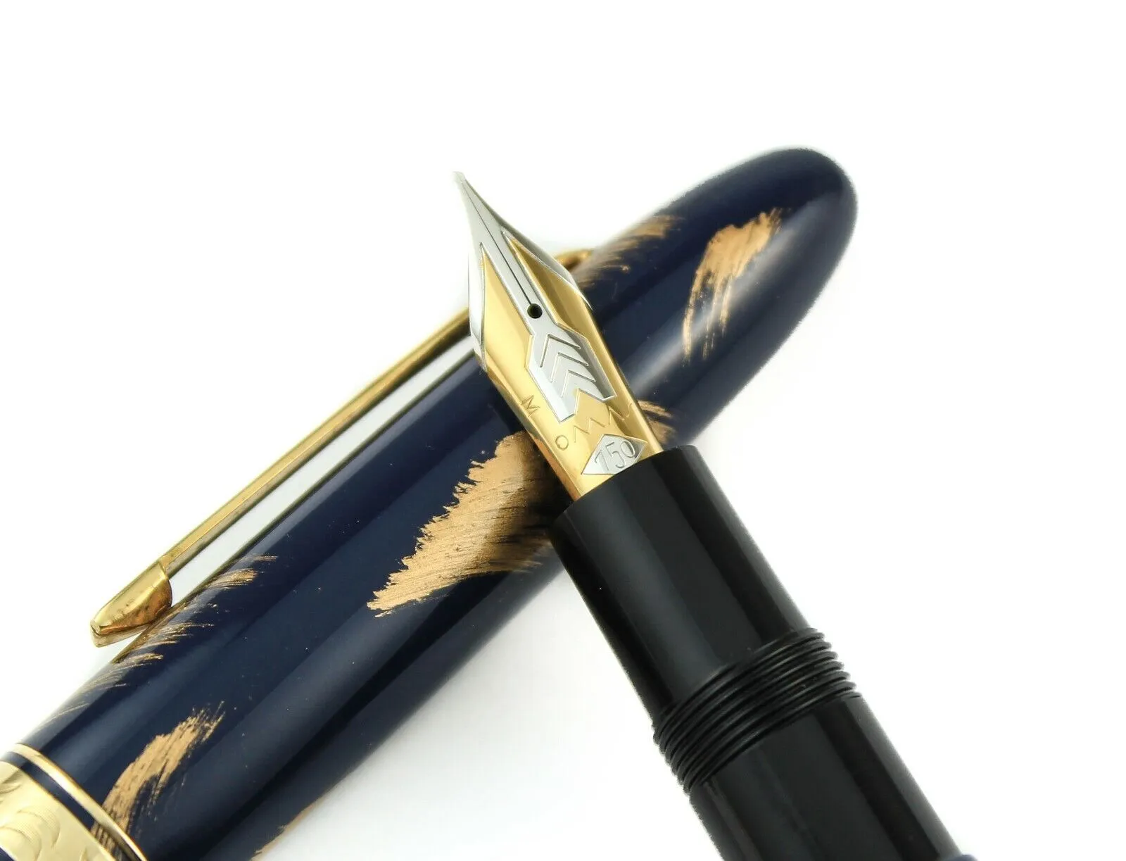 Omas Ogiva Blue and Gold Maki-e Fountain Pen