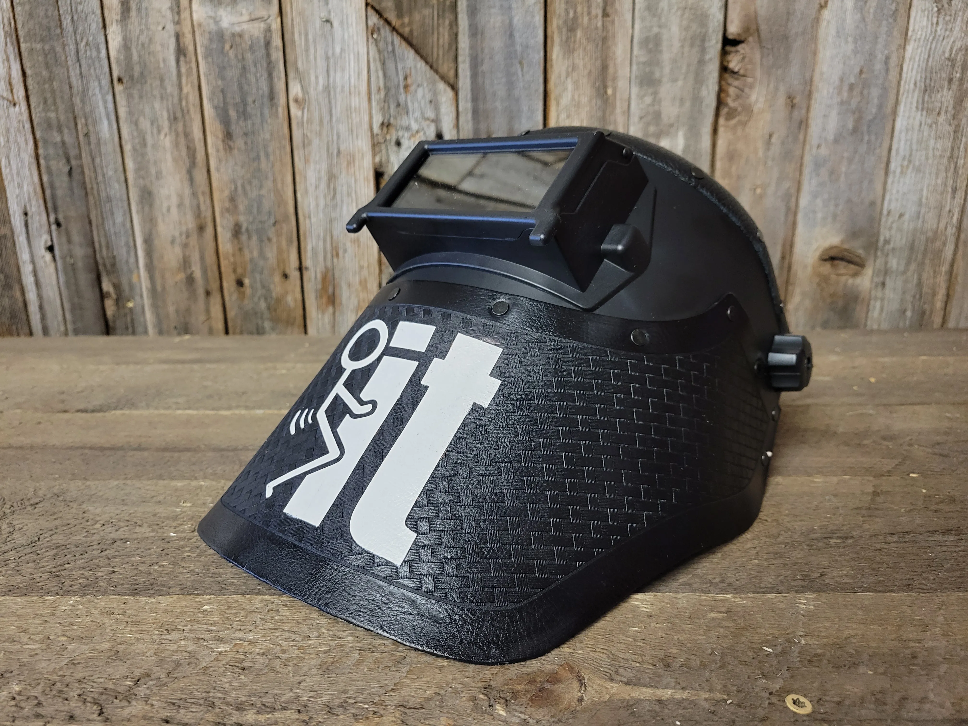 Outlaw Leather - Welding Hood - F*** it white