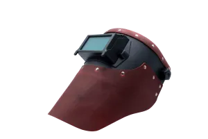 Outlaw Leather - Welding Hood - Maroon Leather