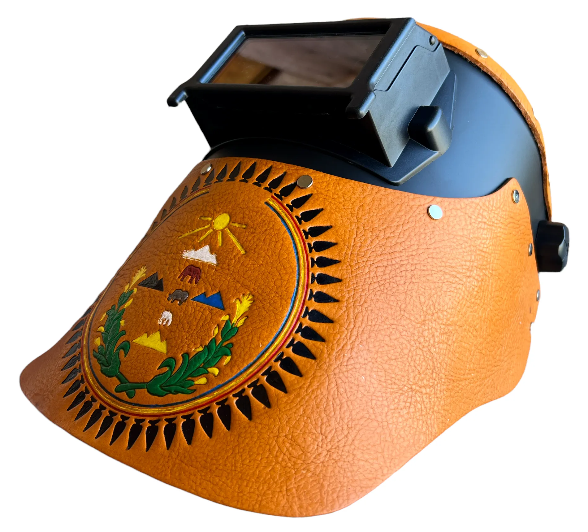 Outlaw Leather - Welding Hood - Navajo -Tan