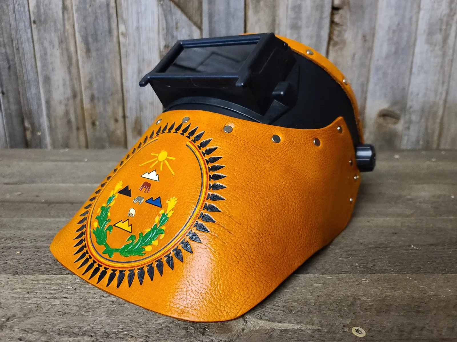 Outlaw Leather - Welding Hood - Navajo -Tan