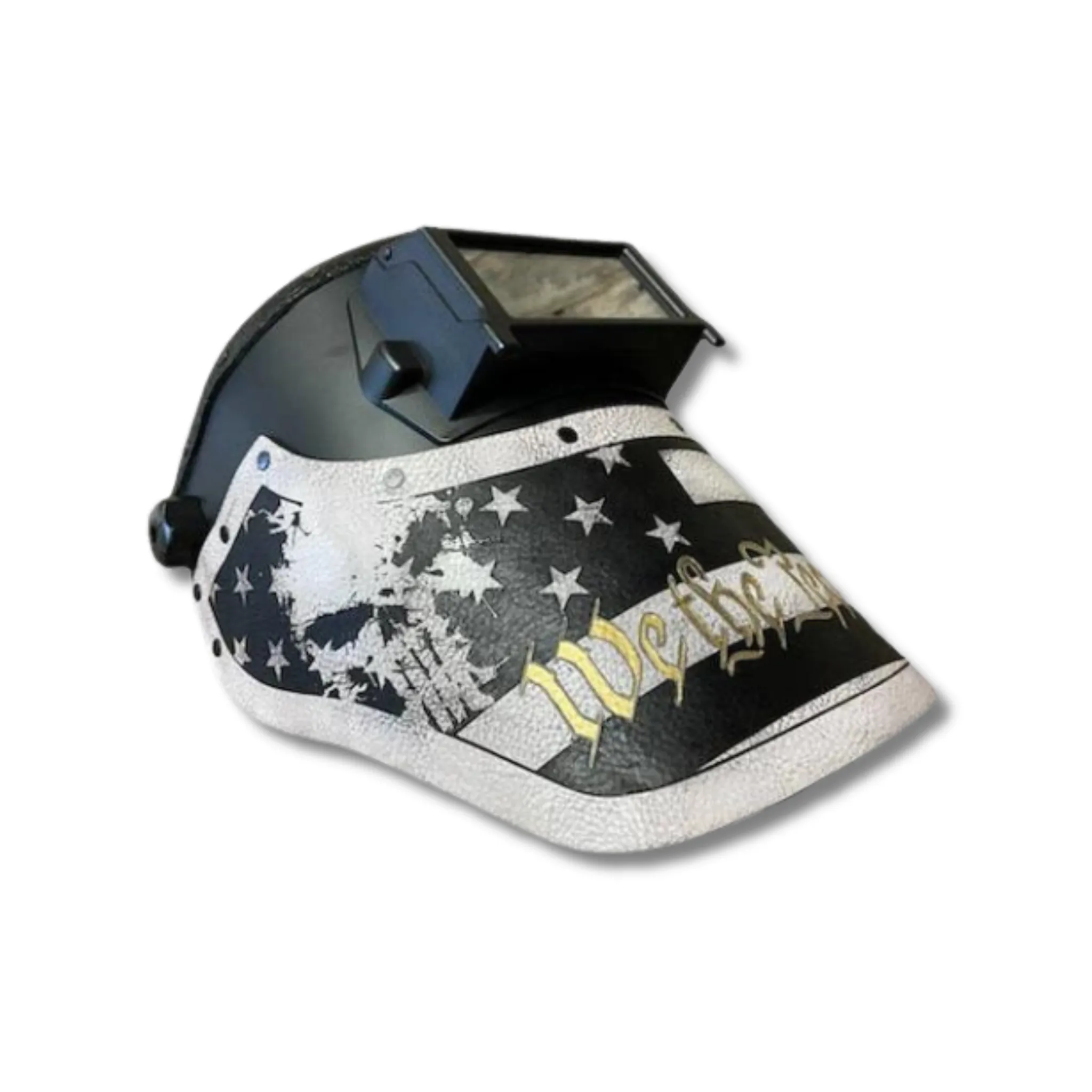 Outlaw Leather - Welding Hood - "We the people" USA B/W