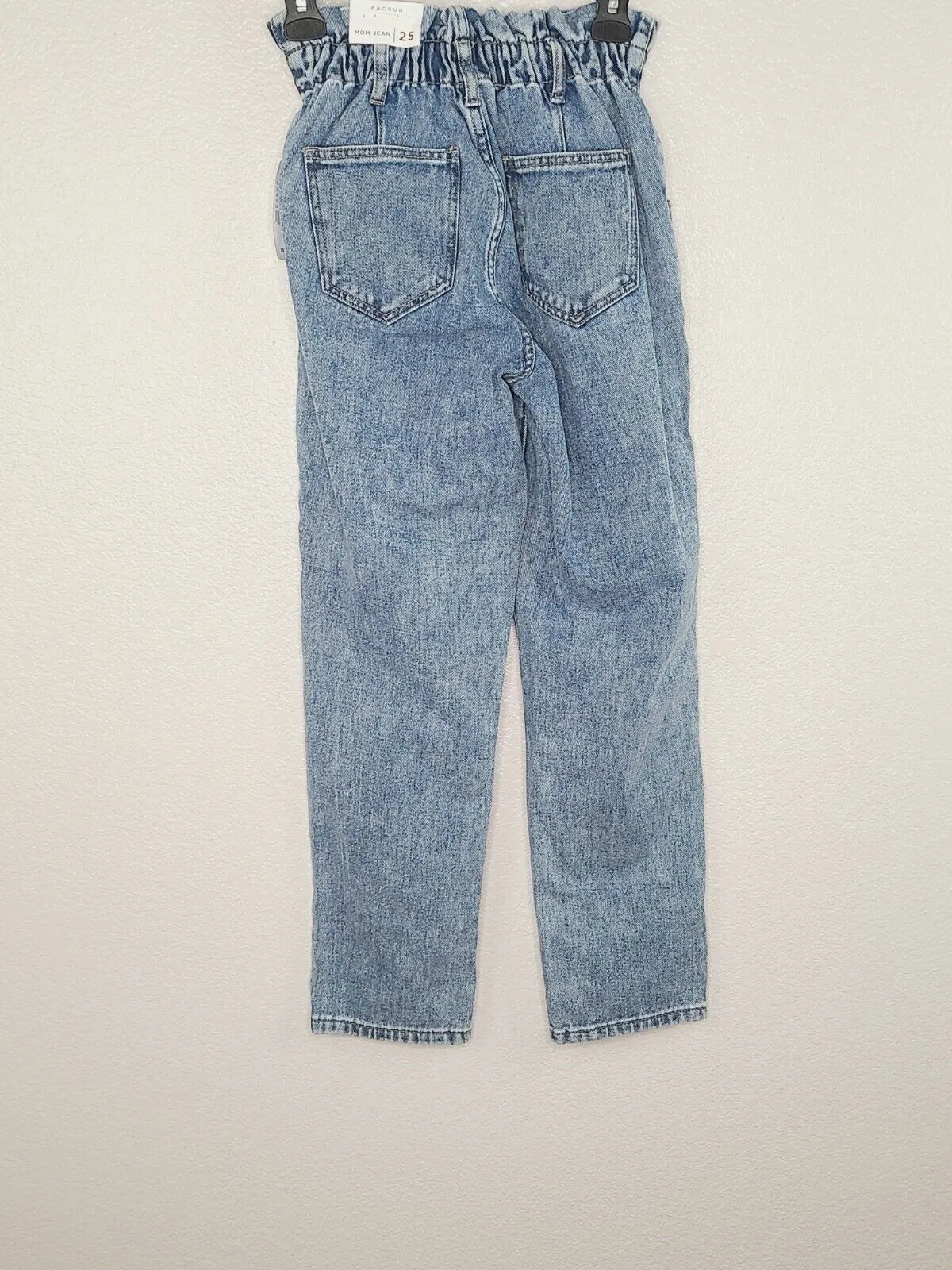 PacSun L.A. Women's Cinched Blue High-Rise Paperbag Mom Jeans Size 25