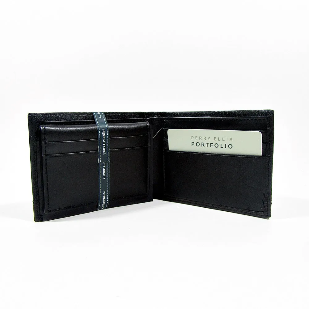 Perry Ellis Portfolio Passcase With Removable Id Wallet (Genuine Leather)